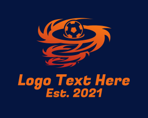 Football - Tornado Soccer Sport logo design