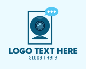 Online Stream - Video Camera Chatting logo design