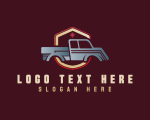 Garage - Pickup Car Shield logo design