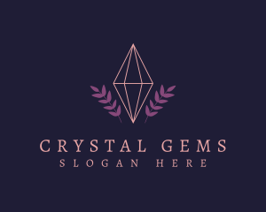 Dainty Leaf Diamond logo design