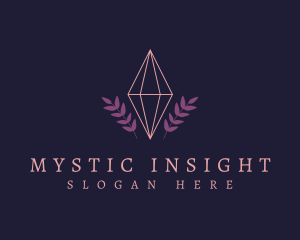 Divination - Dainty Leaf Diamond logo design