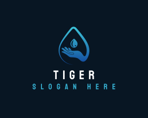 Utility - Water Hand Droplet logo design