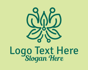 Green - Nature Pen Leaves logo design
