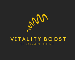 Vitality - Ball Bounce Scribble logo design