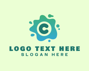 Wet - Slime Letter C logo design