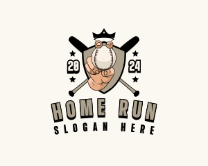 Baseball Pitcher Shield logo design