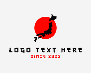 Nationality - Japan Country Map logo design