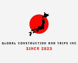 Silhouette - Japan Country Map logo design