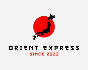 Orient - Japan Country Map logo design