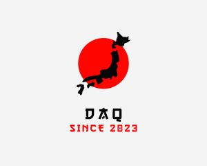 East Asia - Japan Country Map logo design