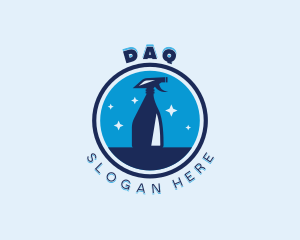 Clean - Spray Bottle Sanitation logo design