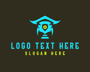 Player - Robot Pirate Hat logo design