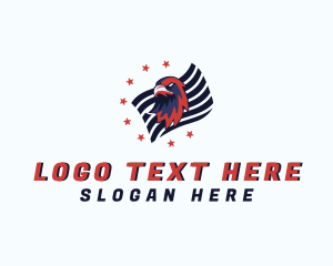 United States - Flag Eagle Stars logo design