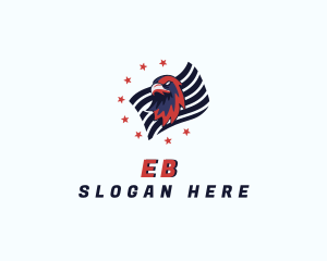 Veteran - Flag Eagle Stars logo design