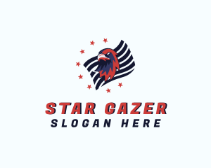 Flag Eagle Stars logo design