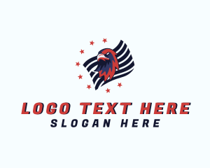 Patriotic - Flag Eagle Stars logo design