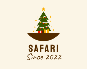 Festival - Christmas Tree Sparkle logo design