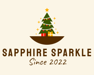 Christmas Tree Sparkle  logo design