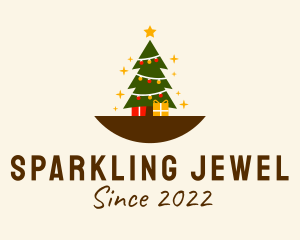 Christmas Tree Sparkle  logo design