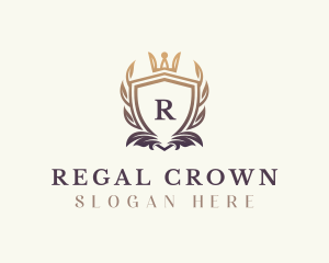 Gradient Royalty Shield logo design