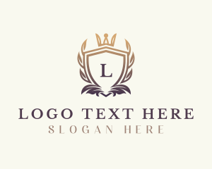 Elegant - Gradient Royalty Shield logo design