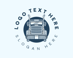 Haulage - Truck Logistics Transportation logo design