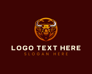 Bull - Bull Ranch Horn logo design