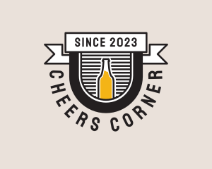 Pub - Beer Pub Bottle Banner logo design