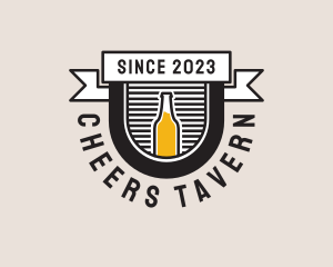 Pub - Beer Pub Bottle Banner logo design