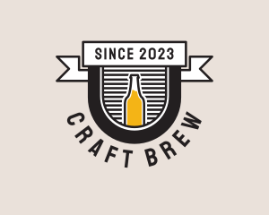 Ale - Beer Pub Bottle Banner logo design