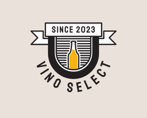 Sommelier - Beer Pub Bottle Banner logo design