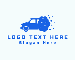 Blue Car Wash Cleaner  Logo