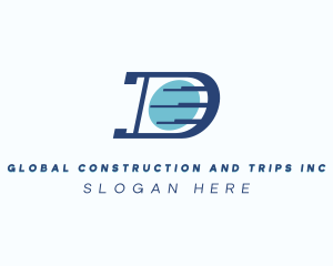 Logistics Courier Letter D Logo