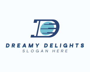 Logistics Courier Letter D logo design