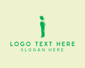 Green - Liquid Soda Letter I logo design