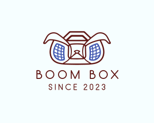 Dog Boom Box  logo design