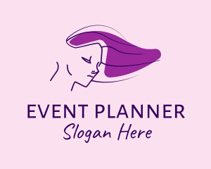 Hair - Purple Hair Lady logo design