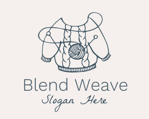 Wool Sweater Knitting  logo design