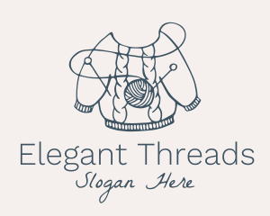 Wool Sweater Knitting  logo design