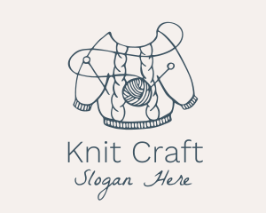 Wool Sweater Knitting  logo design