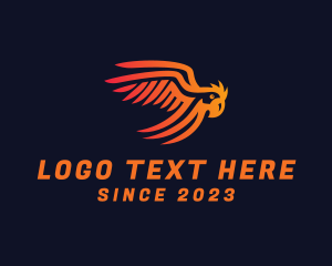 Bird - Fast Flying Parrot logo design