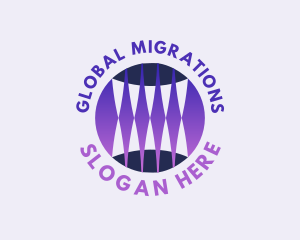 Global Sphere Fangs logo design