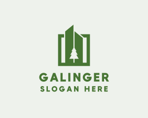 Office - Pine Tree Property Building logo design