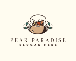 Pear - Vegan Fruit Basket logo design