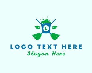 Wash - Natural Sanitation Cleaning logo design