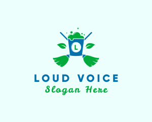 Natural Sanitation Cleaning logo design