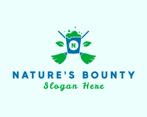 Natural Sanitation Cleaning logo design