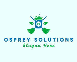 Natural Sanitation Cleaning logo design