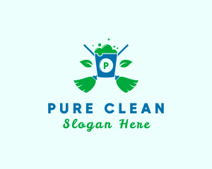 Natural Sanitation Cleaning logo design