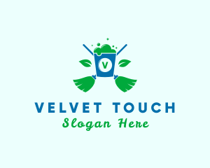 Natural Sanitation Cleaning logo design